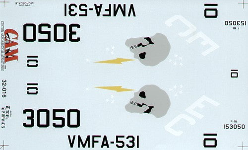 CAM 32016 1:32 McDonnell F-4N Phantom 153050 EC/10 VMFA-531 Grey Ghosts