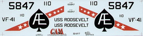 CAM 32017 1:32 McDonnell F-4J Phantom 155847 AE/110 VF-41 Black Aces USS Roosevelt