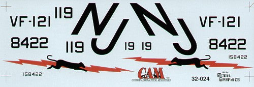 Cam Decals 32024 1:32 McDonnell F-4B Phantom 148422 NJ/119 VF-121