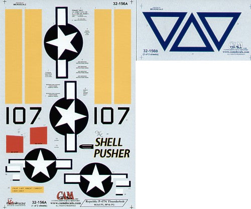 Cam Decals 32156 1:32 Republic P-47N Thunderbolt