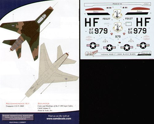 CAM PRO P32-016 1:32 North-American F-100D Super Sabre