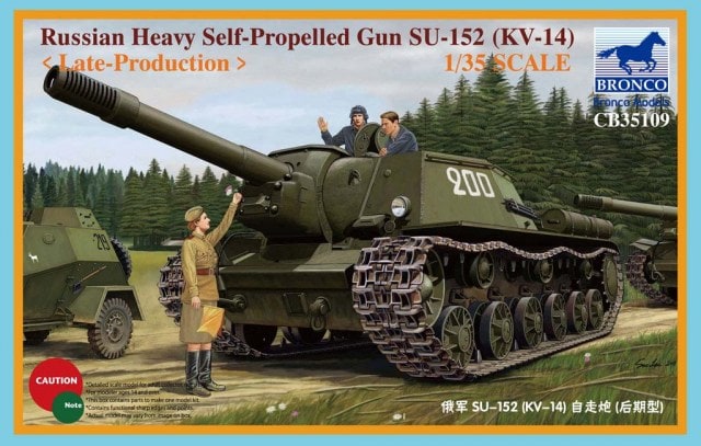 Bronco Models CB35109 1:35 Soviet SU-152 Heavy Self-Propelled Gun (Soviet KV-14) Late-Production.