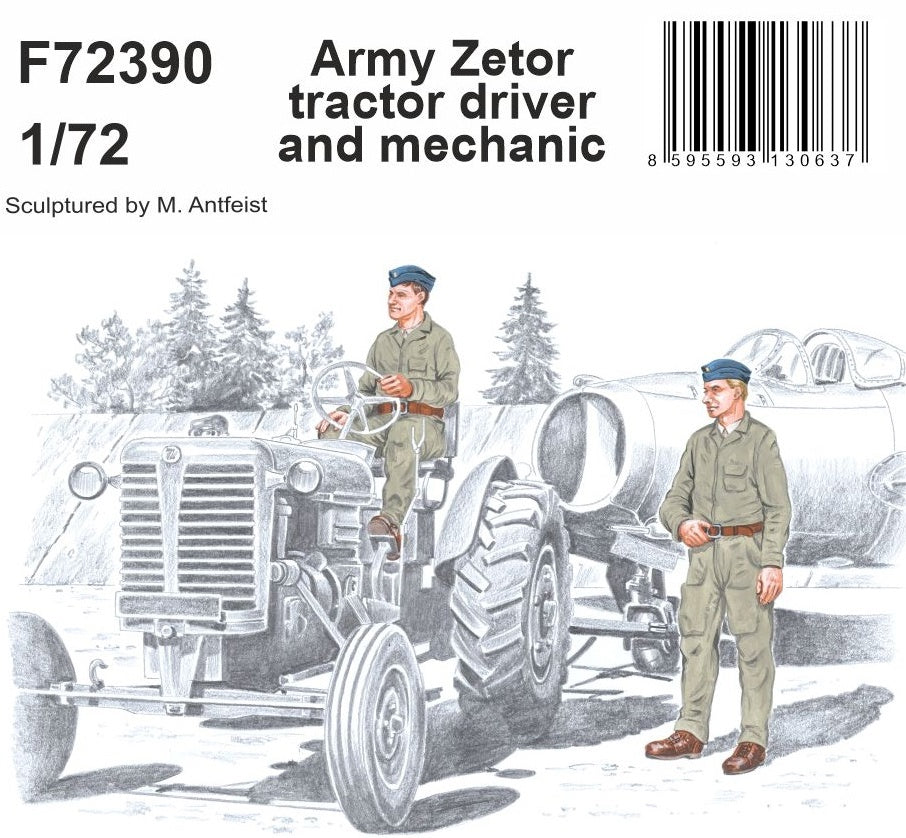 CMK F72390 1:72 Army Zetor tractor driver and mechanic