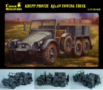 Caesar Miniatures H7203 1:72 Krupp-Protz Kfz.69 Towing Truck WWII