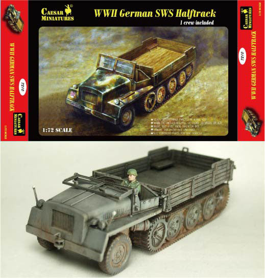Caesar Miniatures H7210 1:72 Schwere Wehrmachtschlepper sWS Halftrack WWII