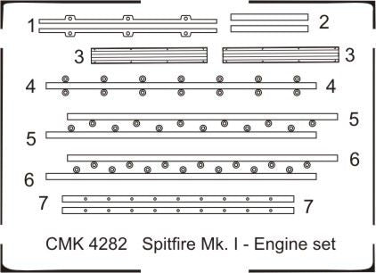 CMK/Czech Master Kits 4282 1:48 Supermarine Spitfire Mk.I Engine set
