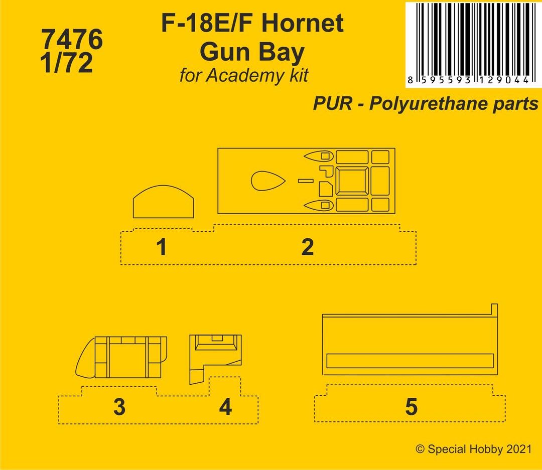 CMK 7476 1:72 Boeing F-18E/F Hornet Gun Bay
