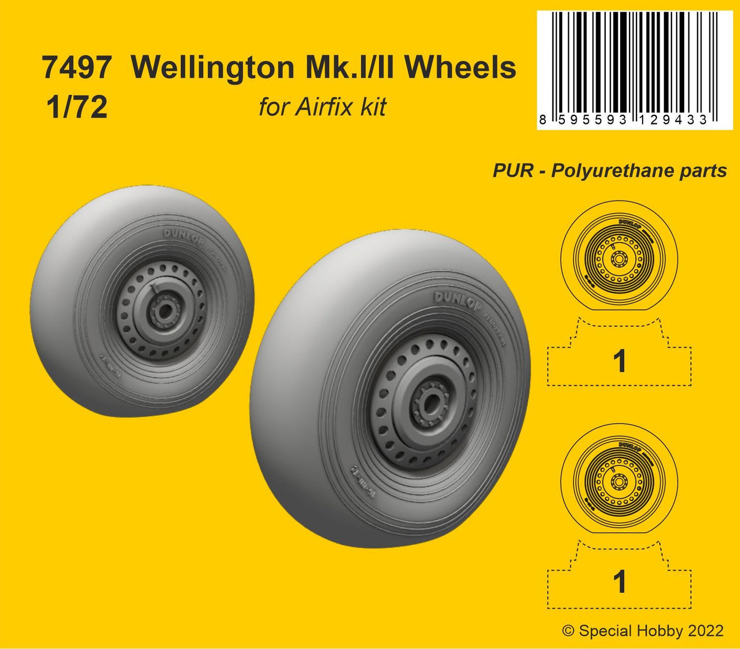 CMK 7497 1:72 Vickers Wellington Mk.II Wheels