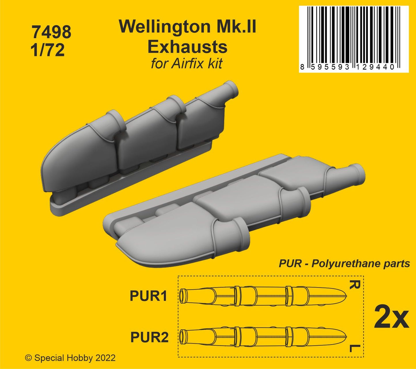 CMK 7498 1:72 Vickers Wellington Mk.II Exhausts