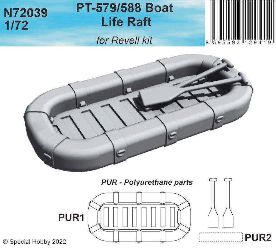 CMK N72039 1:72 PT-588/PT-579 Patrol Torpedo Boat Life Rafts