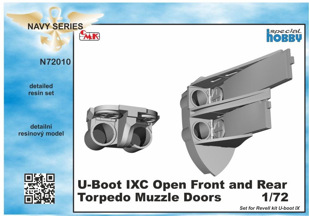 CMK N72010 1:72 Type IXC Opened Front and Rear Torpedo Muzzle Doors