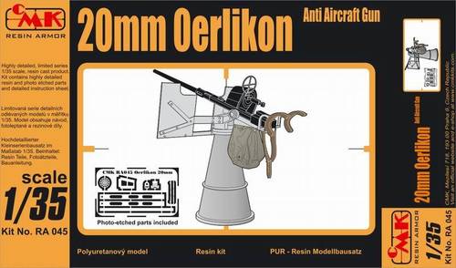 CMK RA045 1:35 20mm Oerlikon AA Gun WWII
