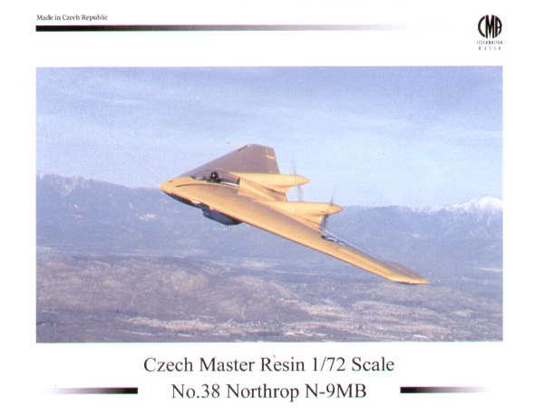 Czech Master Resin CMR72-1038 1:72 Northrop N-9MB flying wing with decals