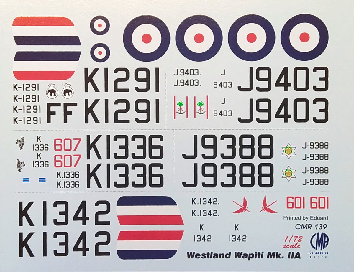 Czech Master Resin CMR72-139 1:72 Westland Wapiti Mk.IIA 'RAF Service'