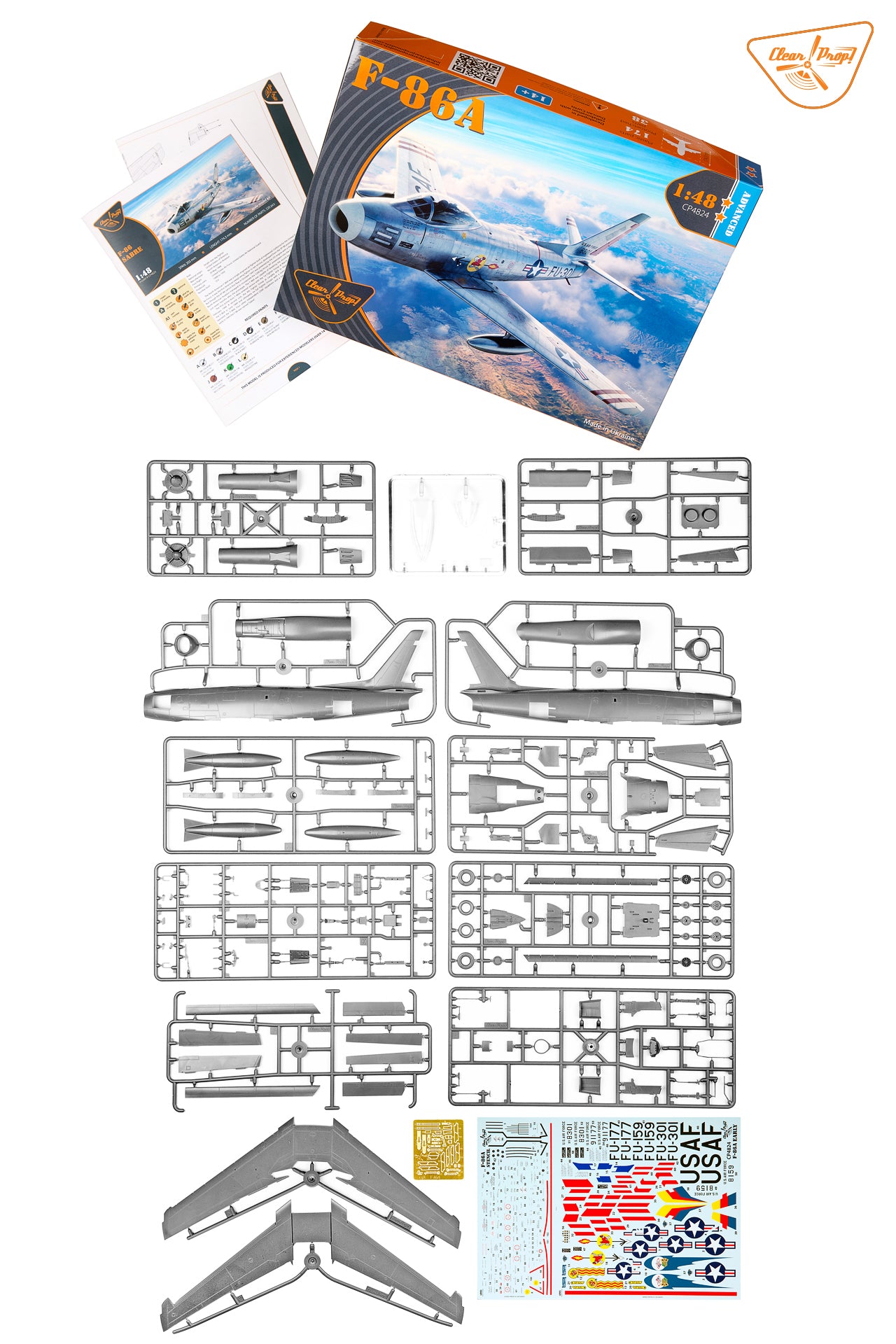 Clear Prop Models CP4824 1:48 North-American F-86A Sabre