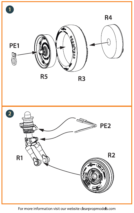 Clear Prop Models A72016 1:72 Kaman UH-2/SH-2 Seasprite (All Versions) Wheel Set