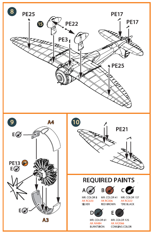 Clear Prop Models A72017 1:72 Mitsubishi A5M Claude (All Versions) Photo-Etched Parts