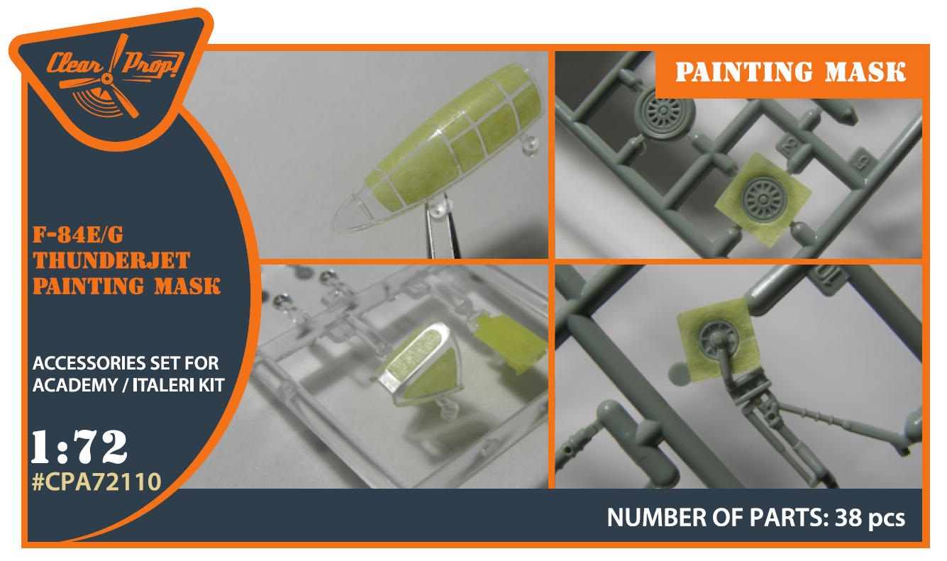 Clear Prop Models CPA72110 1:72 Republic F-84E/F-84G Thunderjet painting mask