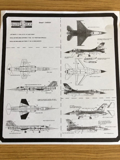 Check Six 048001 1:48 Luftwaffe Lockheed F-104G Starfighter Last Flight WTD 61
