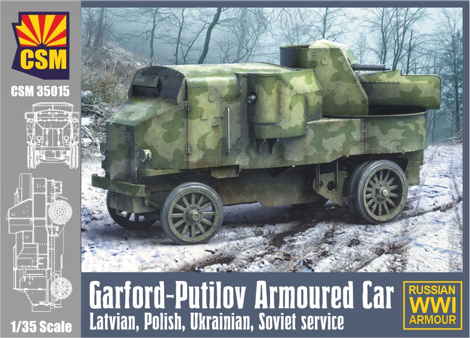 Copper State Models CSM35015 1:35 Garford-Putilov Latvian, Soviet, Ukrainian armoured car