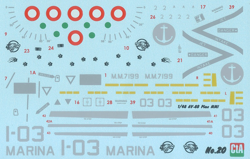 CtA Cut then Add CTA-020 1:48 'Lupi di Mare' (Italian Navy McDonnell-Douglas AV-8B Harrier Plus)