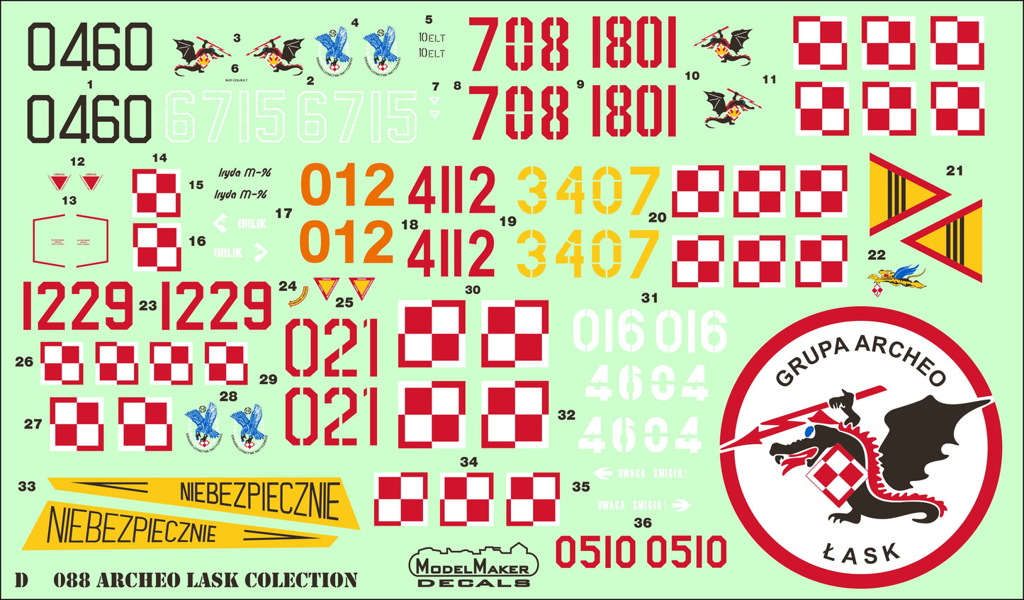 Model Maker Decals 48088 1:48 Archeo Lask Collection.
