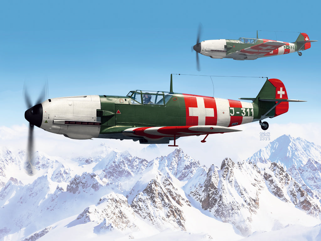 wingsy kits D5-12 1:48 Messerschmitt Bf-109E-3a Swiss Air Force Fighter