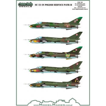 Model Maker Decals D72081 1:72 Sukhoi Su-22 in Polish srvice part II