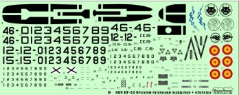 Model Maker Decals D72089 1:72 F/A-18 SPAIN STANDARD MARKINGS + STENCILS