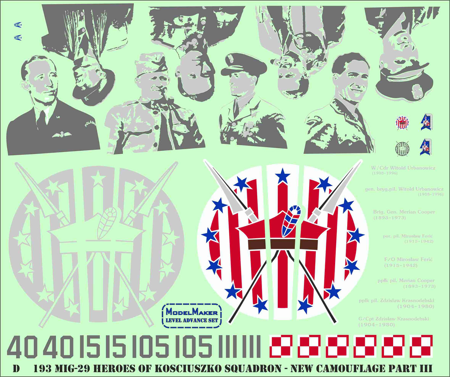 Model Maker Decals D72193 1:72 Mikoyan MiG-29 Heroes of Kosciuszko new paint scheme part III