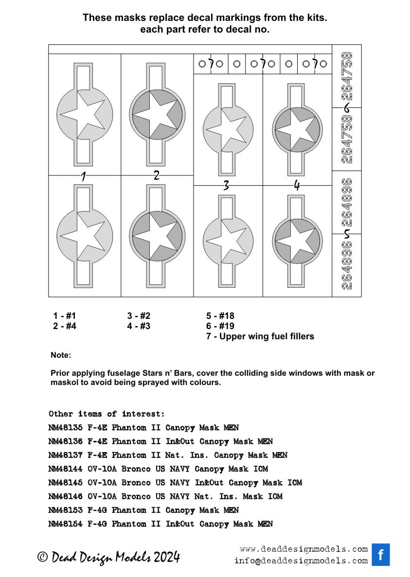 Dead Design Models NM48217 1:48 North-American B-25G Mitchell National Insignia