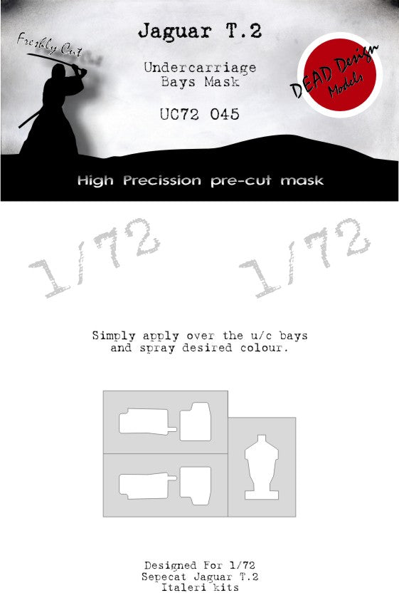 Dead Design Models UC72045 1:72 Sepecat Jaguar T.2 undercarriage wheel bay paint mask
