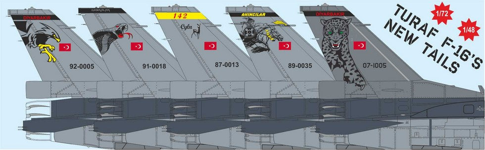 Babibi Models DDT-01019 1:48 Lockheed-Martin F-16C/F-16D & Block 30-40-50-50M-50+ NEW TAIL ARTS