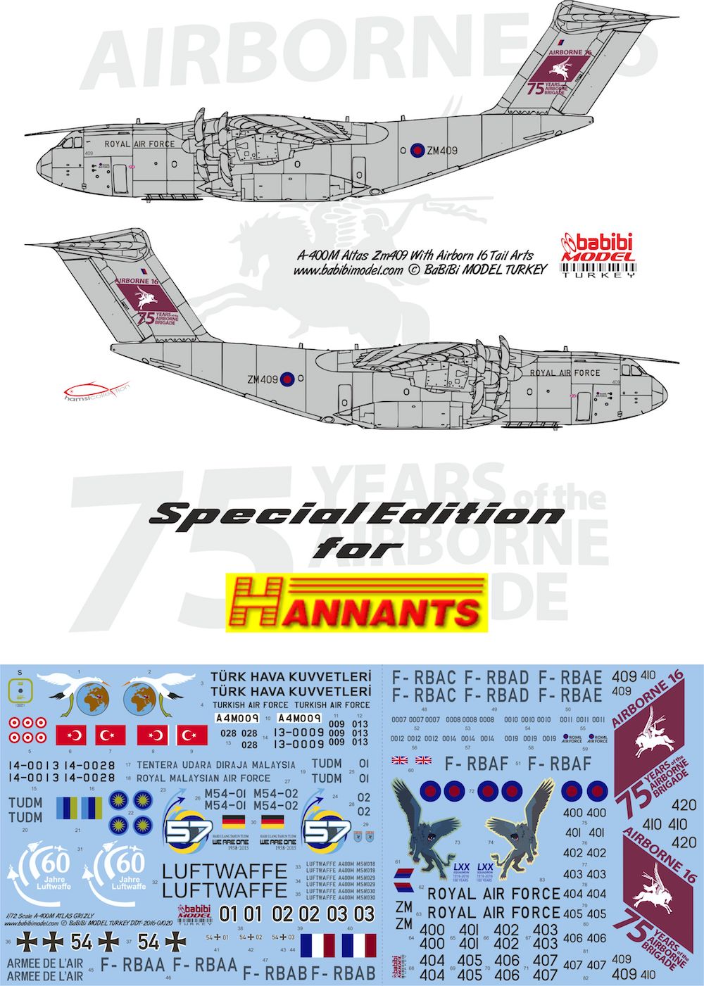 Babibi Models DDT-01020S 1:72 Airbus A-400M Atlas Multinational