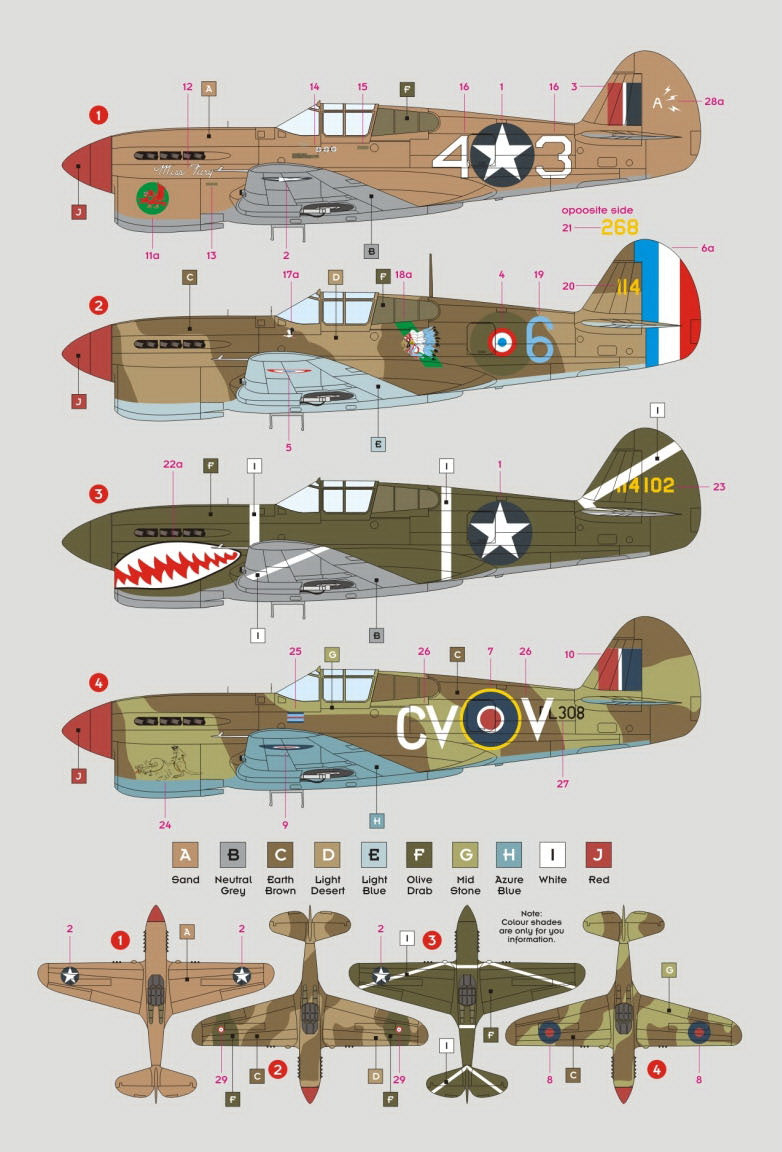 DK Decals 32008 1:32 Curtiss P-40F Warhawk/Kittyhawk Mk.IIA