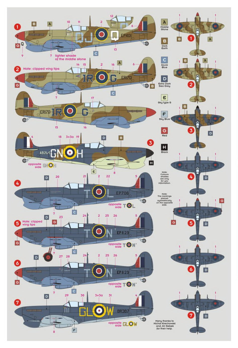 DK Decals 32009 1:32 Supermarine Spitfire Mk.V Aces over Africa and Malta