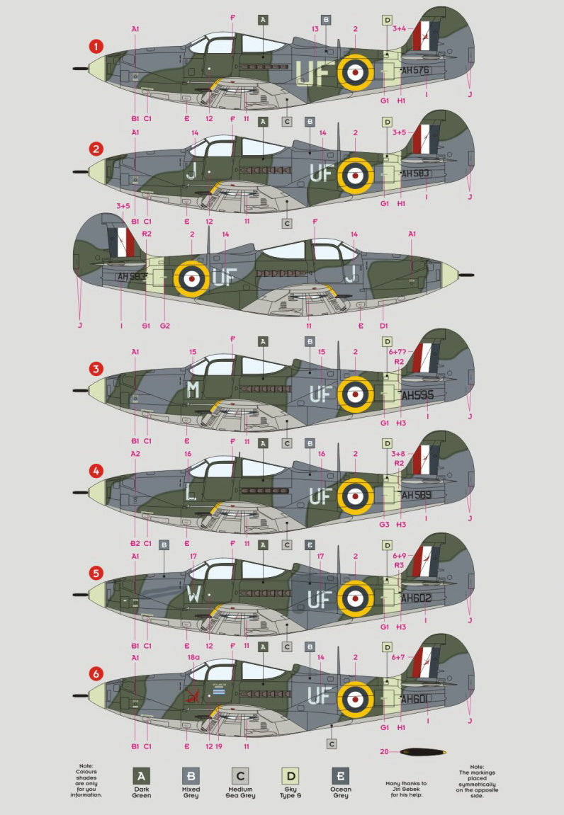 DK Decals 32012 1:32 Bell Airacobra Mk.I of No.601 Sq.