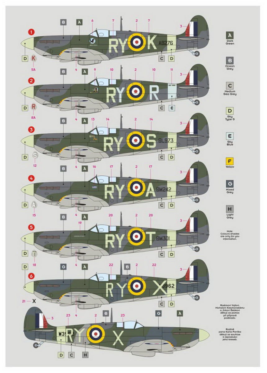 DK Decals 32014 1:32 Supermarine Spitfire Mk.VB of No.313 (Czechoslovak) Sq