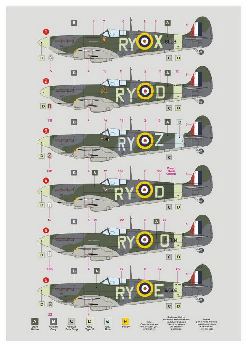 DK Decals 32015 1:32 Supermarine Spitfire Mk.VB of No.313 (Czechoslovak) Sq