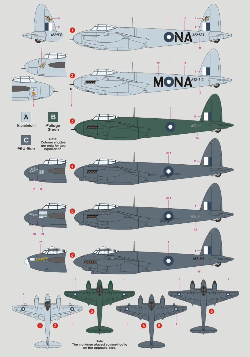 DK Decals 32018 1:32 de Havilland DH.98 Mosquito in RAAF service