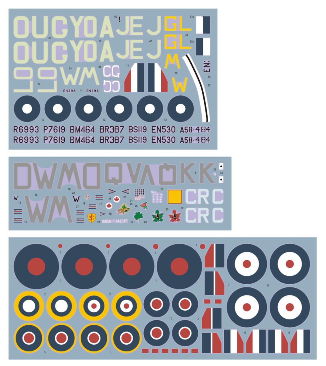 DK Decals 48075 1:48 Supermarine Spitfire Aces