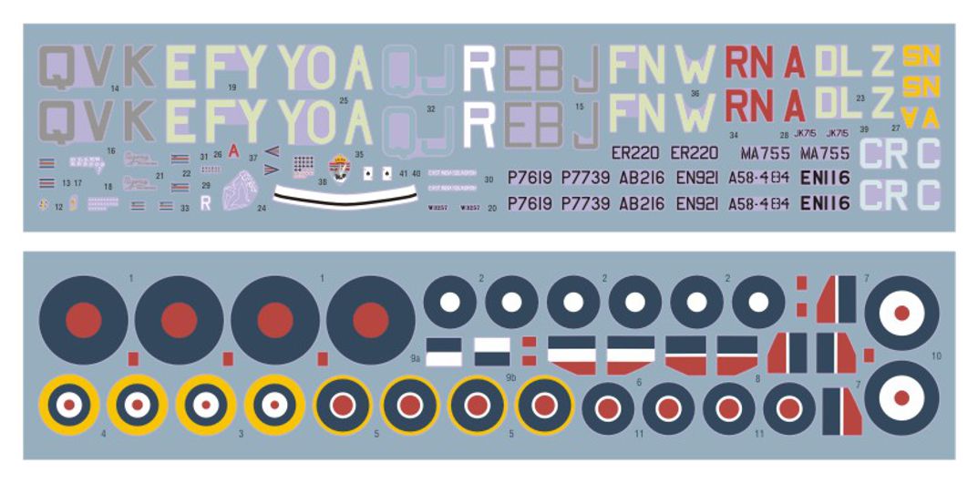 DK Decals 72129 1:72 Supermarine Spitfire Aces, Pt.4