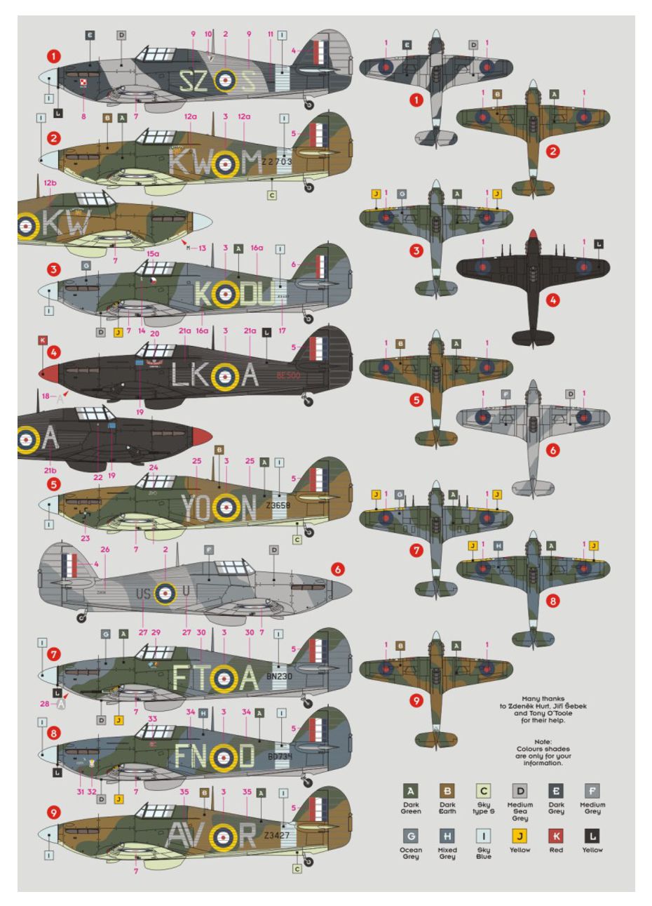 DK Decals 72138 1:72 Hawker Hurricane Mk.II over Western Europe