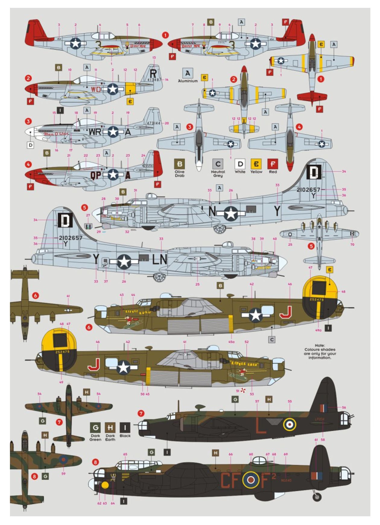 DK Decals 72148 1:72 White Stars & RAF Roundels over Czechoslovakia 1944-45