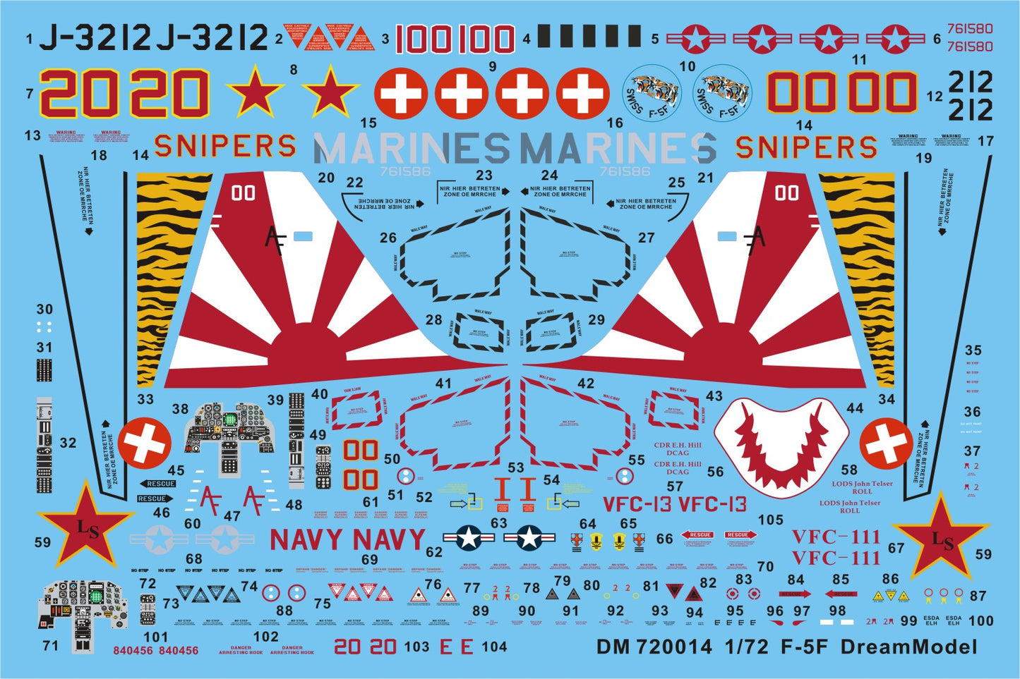 Dream Model DM720014 1:72 Northrop F-5F Tiger II