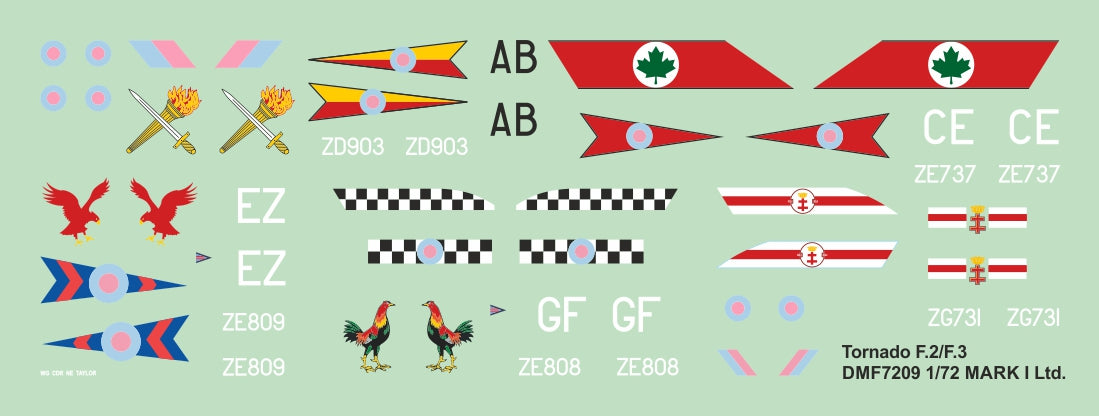 Mark I Decals DMF7209 1:72 Panavia Tornado F.2/F.3 in RAF