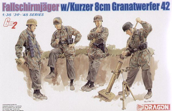 Dragon 6373 1:35 Fallschirmjager with Kurzer 8cm Granatwerfer42