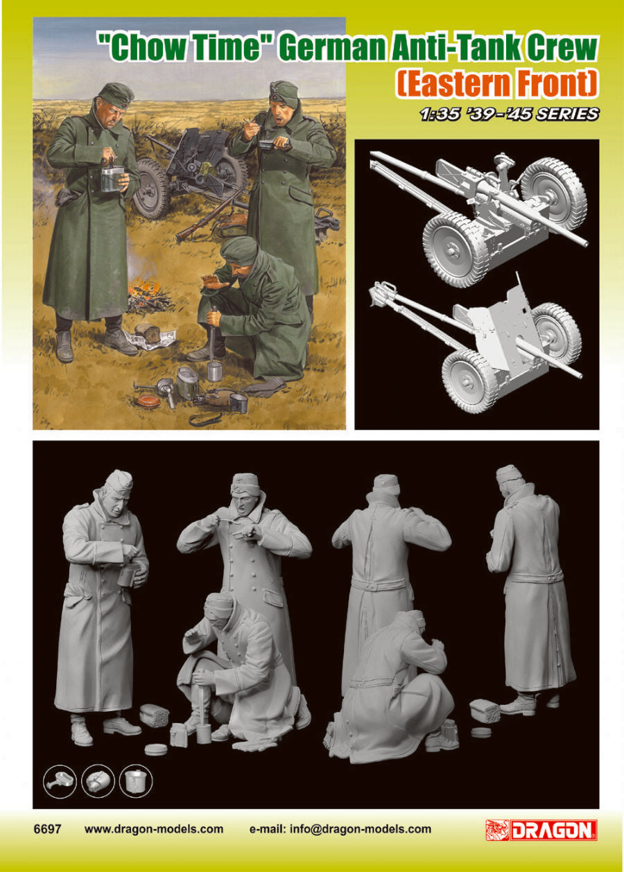 Dragon 6697 1:35 3.7cm Pak-35/36 with Anti-Tank Gun Crew 'Chow Time'