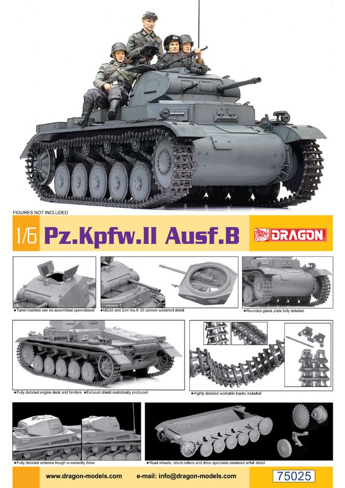 Dragon 75025 1:6 Pz.Kpfw.II Ausf.B