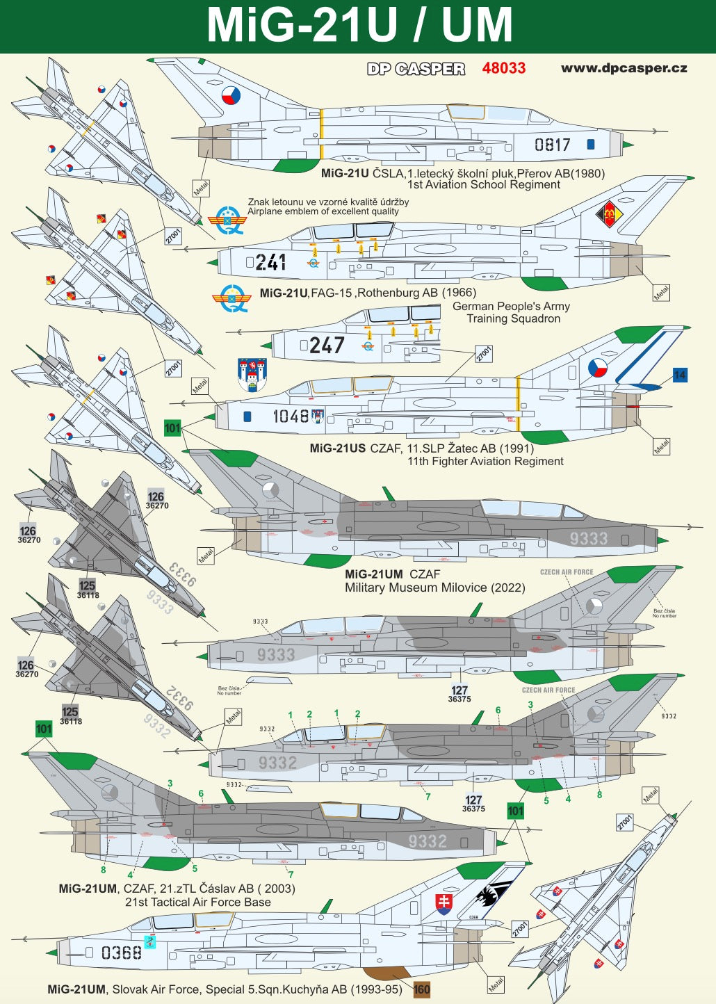 DP Casper. 48033 1:48 Mikoyan MiG-21UM